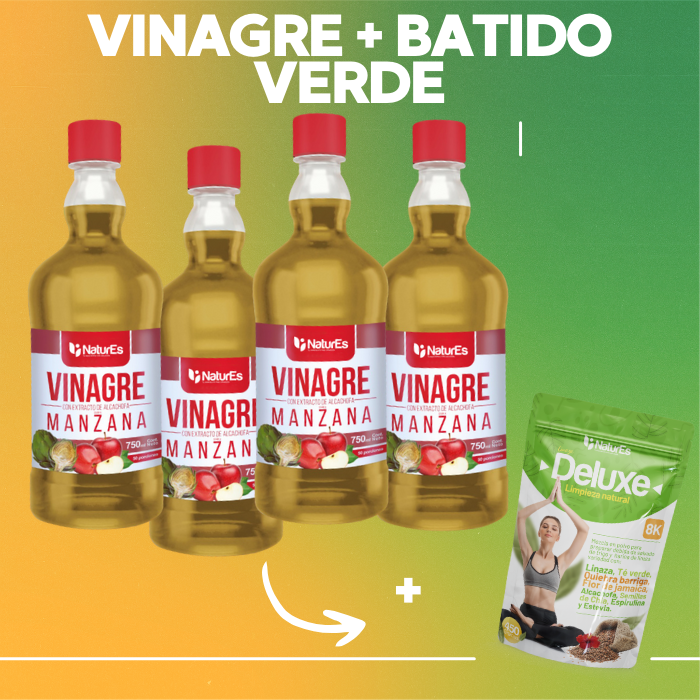 3 VINAGRE DE MANZANA CON ALCACHOFA + BATIDO VERDE