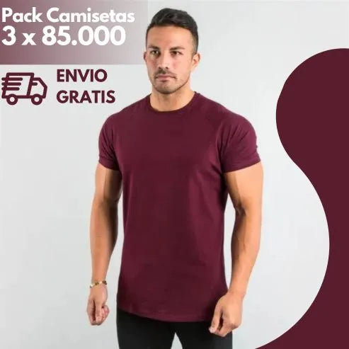 PACK X 3 CAMISETAS BÁSICAS X 85.OOO🔥