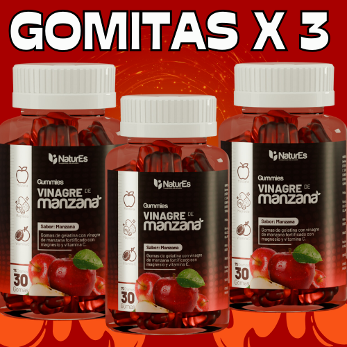 3 Gomitas de Vinagre de Manzana + Obsequio